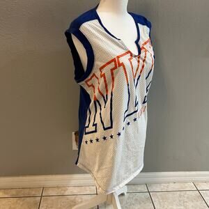 Majestic New York Knicks Sleeveless Mesh Jersey Top – NYC Graphic